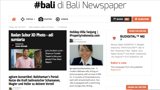 Di Bali Newspaper